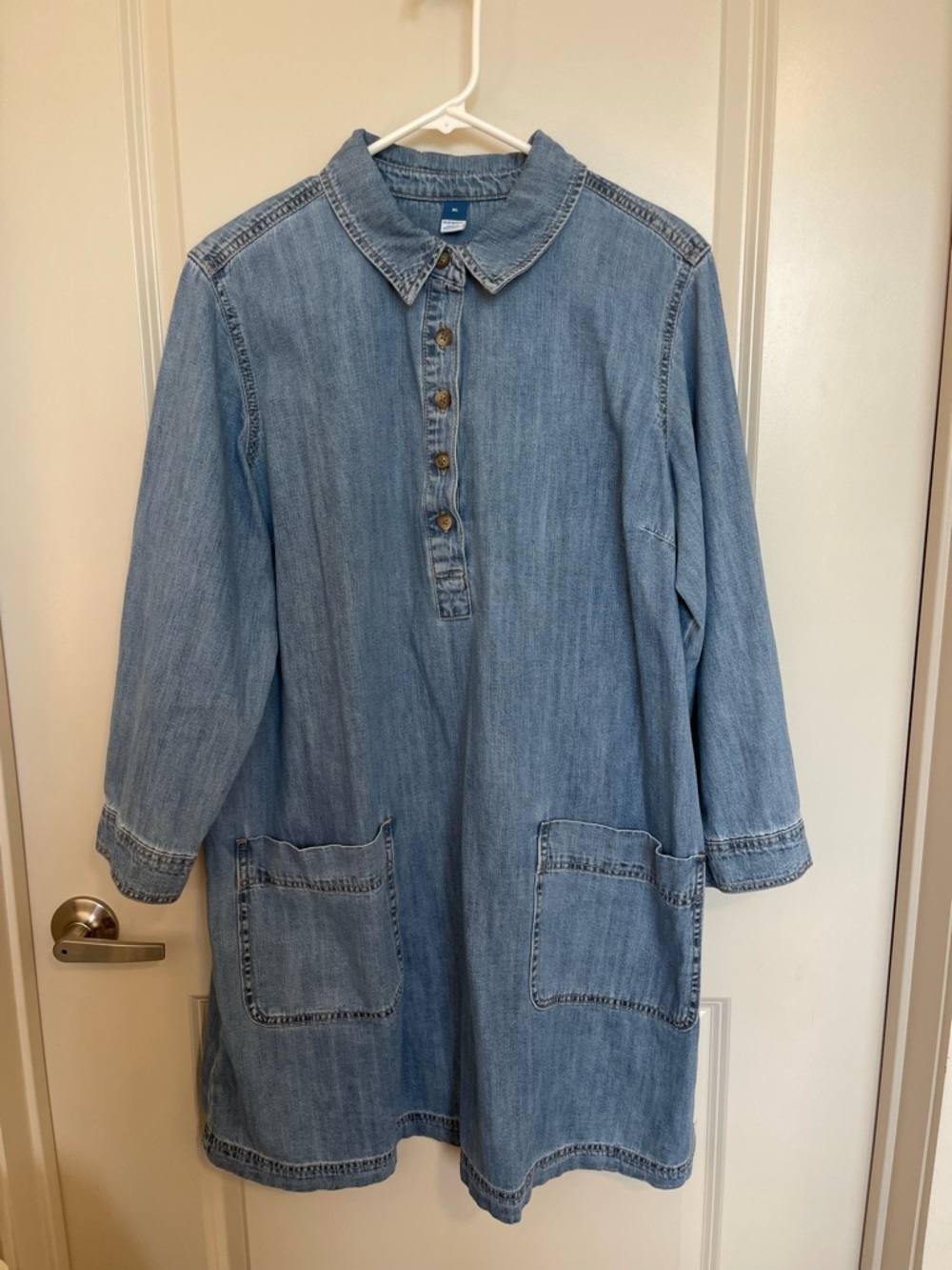 Old Navy Light Blue Denim Shirt Dress